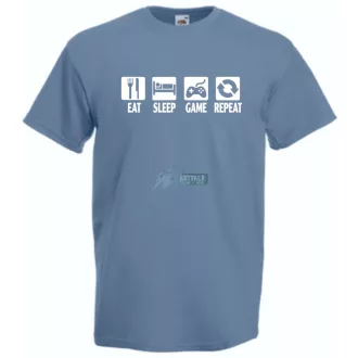 Eat Sleep Game férfi rövid ujjú póló