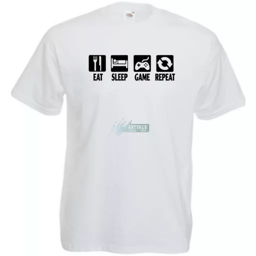 Eat Sleep Game férfi rövid ujjú póló