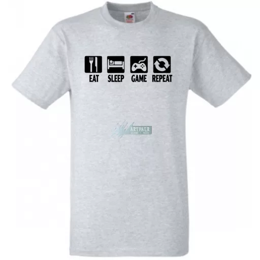 Eat Sleep Game férfi rövid ujjú póló