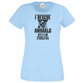 Megmentem az állatokat női rövid ujjú póló