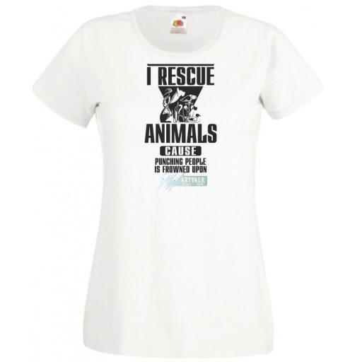 Megmentem az állatokat női rövid ujjú póló