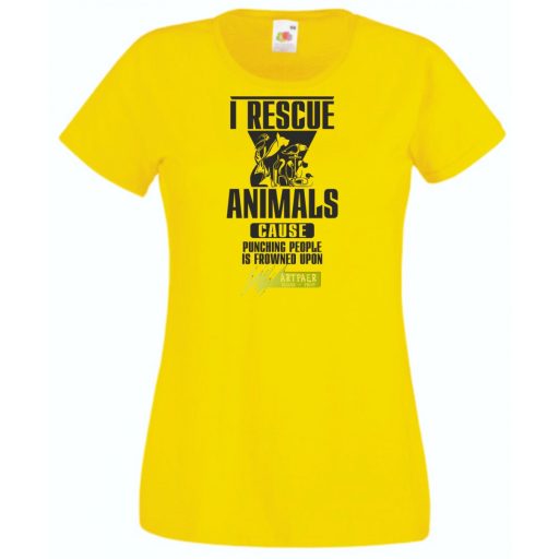 Megmentem az állatokat női rövid ujjú póló