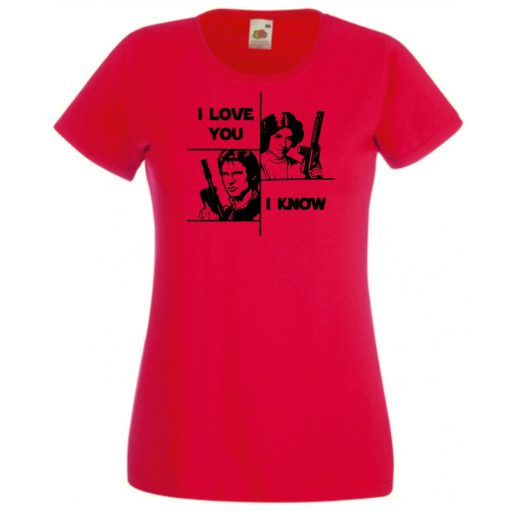 Han and Leia női rövid ujjú póló