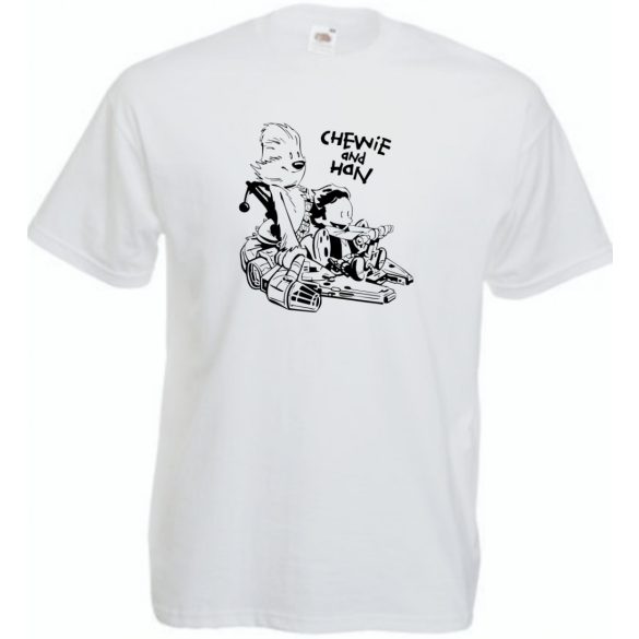 SW Humor - Chewie and Han férfi rövid ujjú póló
