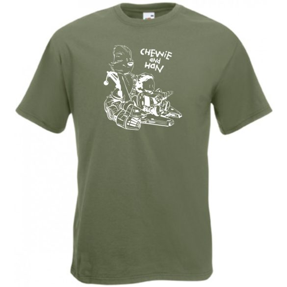SW Humor - Chewie and Han férfi rövid ujjú póló
