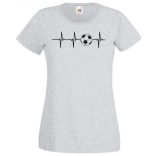Szívem a fociért dobog EKG női rövid ujjú póló