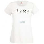 Szívem a fociért dobog EKG női rövid ujjú póló