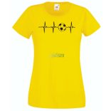 Szívem a fociért dobog EKG női rövid ujjú póló