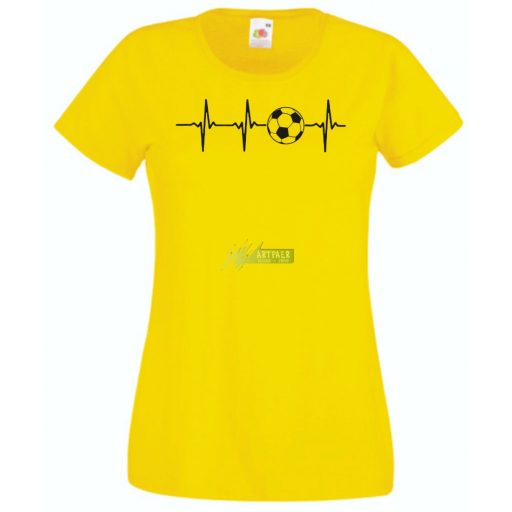 Szívem a fociért dobog EKG női rövid ujjú póló