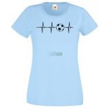 Szívem a fociért dobog EKG női rövid ujjú póló