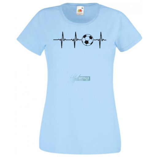 Szívem a fociért dobog EKG női rövid ujjú póló