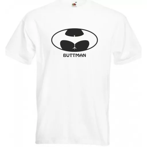 Humor - Buttman - Bikinis hátsó férfi rövid ujjú póló