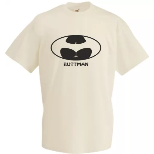 Humor - Buttman - Bikinis hátsó férfi rövid ujjú póló