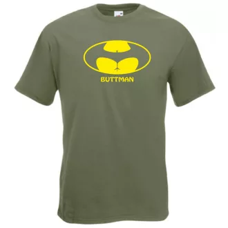 Humor - Buttman - Bikinis hátsó férfi rövid ujjú póló