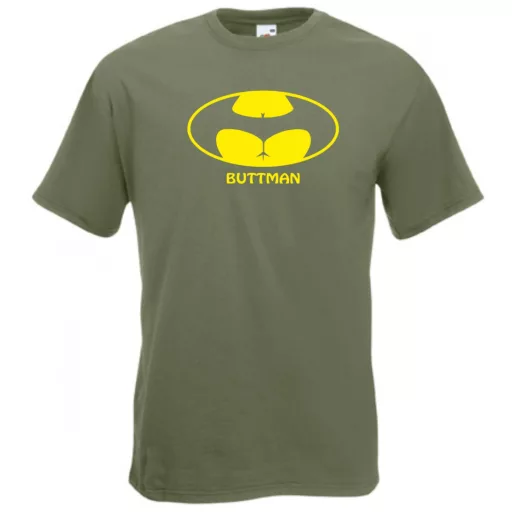 Humor - Buttman - Bikinis hátsó férfi rövid ujjú póló