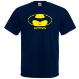 Humor - Buttman - Bikinis hátsó férfi rövid ujjú póló