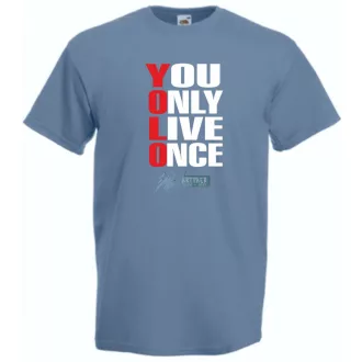   YOLO - You only live once - Csak egyszer élsz férfi rövid ujjú póló