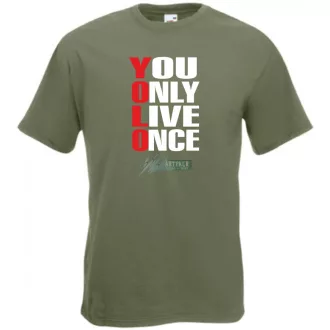   YOLO - You only live once - Csak egyszer élsz férfi rövid ujjú póló