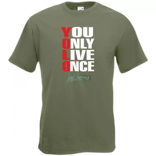 YOLO - You only live once - Csak egyszer élsz férfi rövid ujjú póló