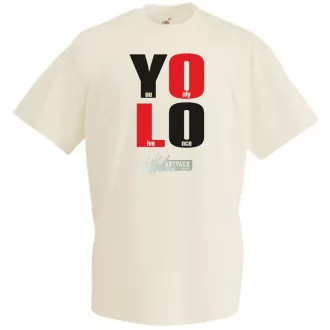   YOLO - You only live once - Csak egyszer élsz férfi rövid ujjú póló