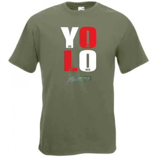 YOLO - You only live once - Csak egyszer élsz férfi rövid ujjú póló