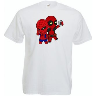 Selfie-ző kicsi hősök gyerek rövid ujjú póló