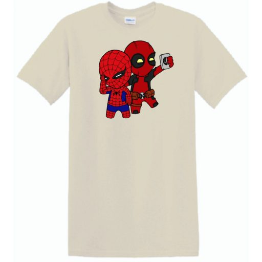 Selfie-ző kicsi hősök gyerek rövid ujjú póló