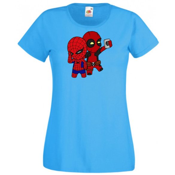 Selfie-ző kicsi hősök női rövid ujjú póló