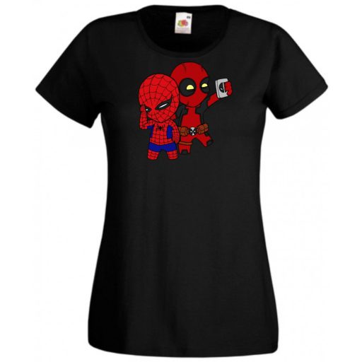 Selfie-ző kicsi hősök női rövid ujjú póló