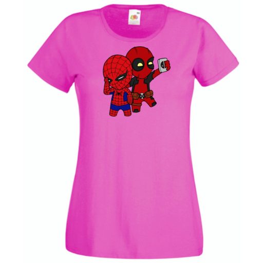 Selfie-ző kicsi hősök női rövid ujjú póló