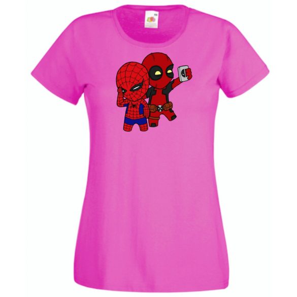 Selfie-ző kicsi hősök női rövid ujjú póló