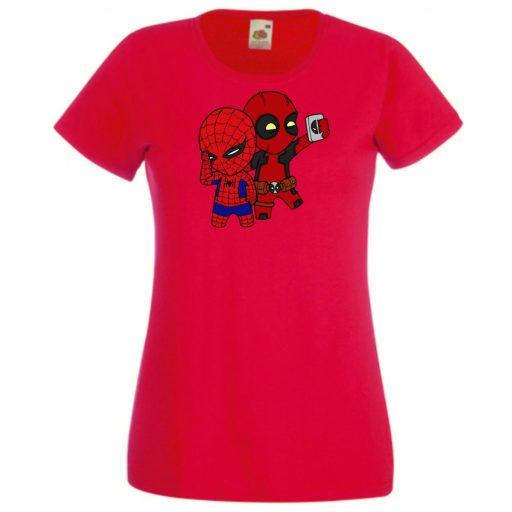 Selfie-ző kicsi hősök női rövid ujjú póló