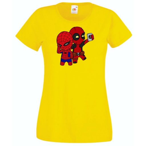 Selfie-ző kicsi hősök női rövid ujjú póló