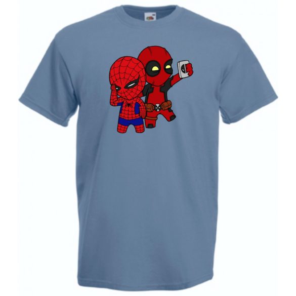 Selfie-ző kicsi hősök férfi rövid ujjú póló