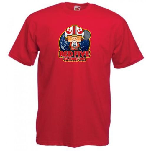 Humor - Kicsike Luke - Piros 5-ös jelentkezik gyerek rövid ujjú póló