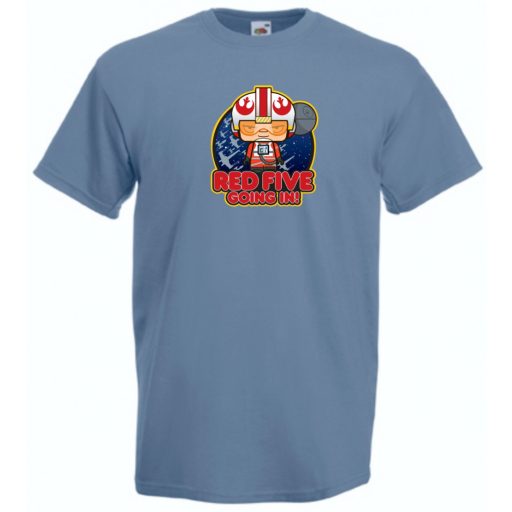 Humor - Kicsike Luke - Piros 5-ös jelentkezik férfi rövid ujjú póló