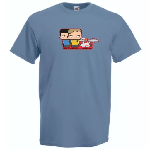 Humor Kicsike Capt Kirk & Spock férfi rövid ujjú póló