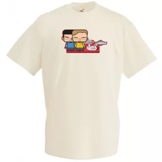 Humor Kicsike Capt Kirk & Spock férfi rövid ujjú póló