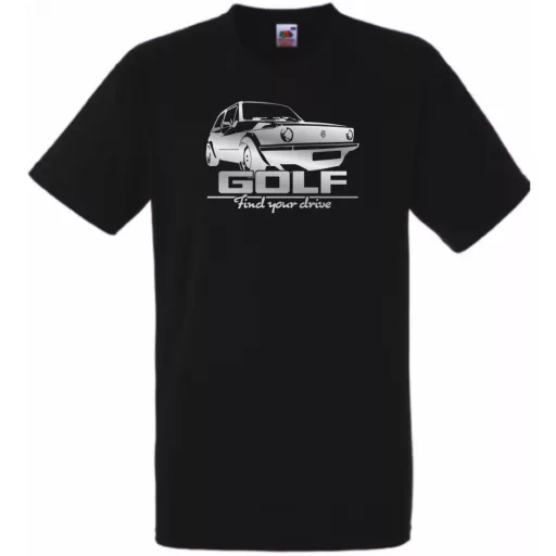 Auto fan Retro VW Golf férfi rövid ujjú póló