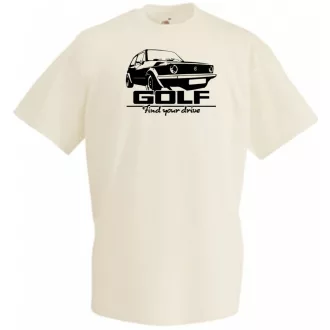 Auto fan Retro VW Golf férfi rövid ujjú póló