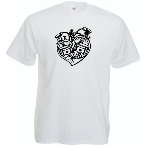 Motoros szív férfi rövid ujjú póló
