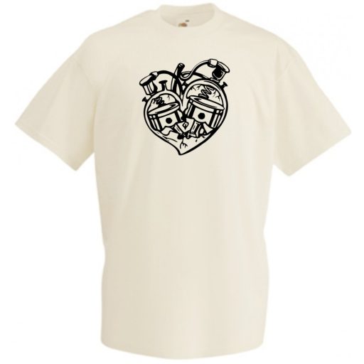 Motoros szív férfi rövid ujjú póló
