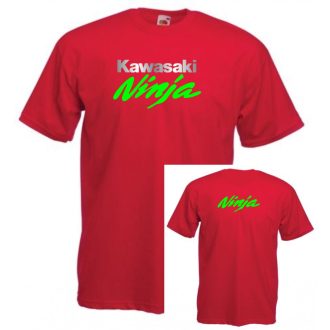  Motor fan Kawasaki Ninja 2 oldalas graf. férfi rövid ujjú póló