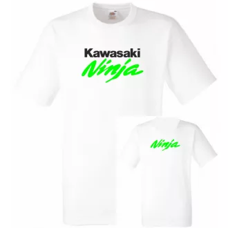   Motor fan Kawasaki Ninja 2 oldalas graf. férfi rövid ujjú póló