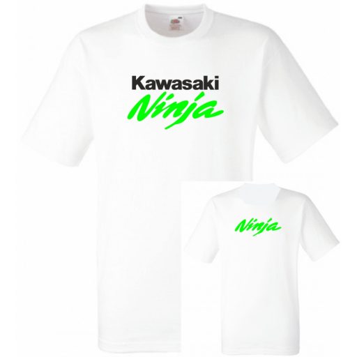 Motor fan Kawasaki Ninja 2 oldalas graf. férfi rövid ujjú póló