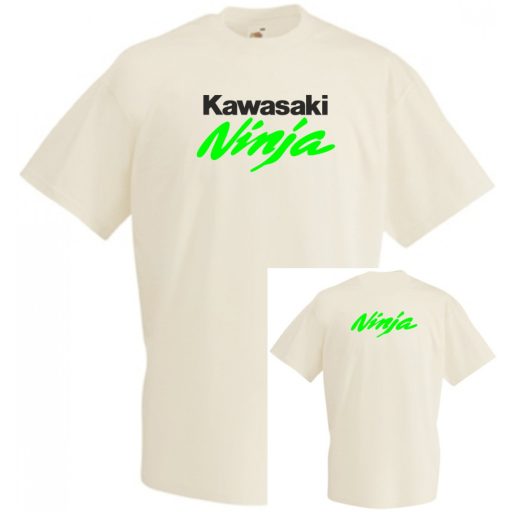 Motor fan Kawasaki Ninja 2 oldalas graf. férfi rövid ujjú póló
