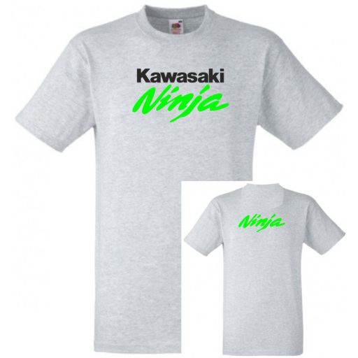 Motor fan Kawasaki Ninja 2 oldalas graf. férfi rövid ujjú póló