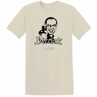 Retro Derrick felügyelő stencil férfi rövid ujjú póló