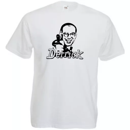 Retro Derrick felügyelő stencil férfi rövid ujjú póló