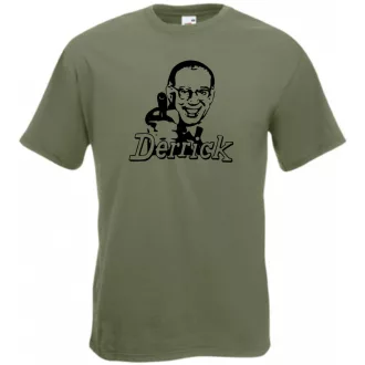 Retro Derrick felügyelő stencil férfi rövid ujjú póló
